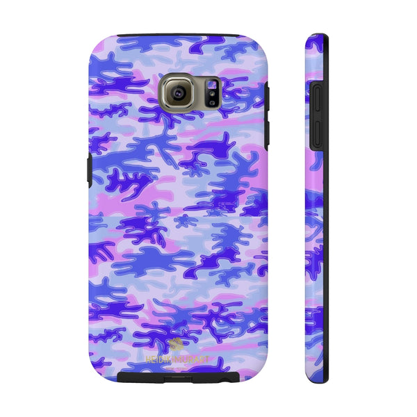 Cute Purple Camo iPhone Case, Pink Army Camouflage Case Mate Tough Phone Cases-Phone Case-Printify-Samsung Galaxy S6 Tough-Heidi Kimura Art LLC