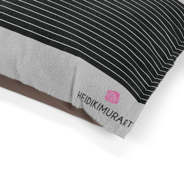 Grey Black Striped Pet Bed - Heidikimurart Limited 