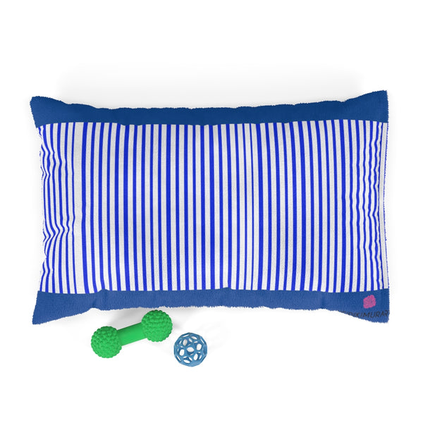 Dark Blue Striped Pet Bed - Heidikimurart Limited 