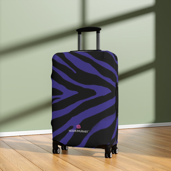 Dark Purple Zebra Luggage Cover