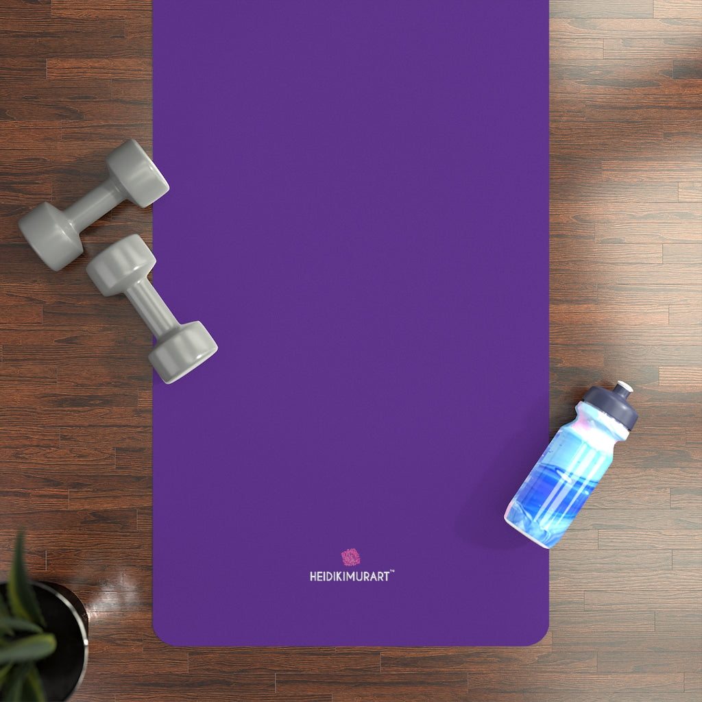 Dark Purple Rubber Yoga Mat - Printed in USA (Size: 24” x 68”)