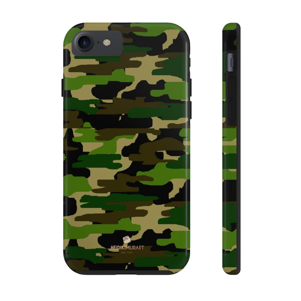 Classic Green Camo iPhone Case, Case Mate Tough Samsung Galaxy Phone Cases-Phone Case-Printify-iPhone 7, iPhone 8 Tough-Heidi Kimura Art LLC