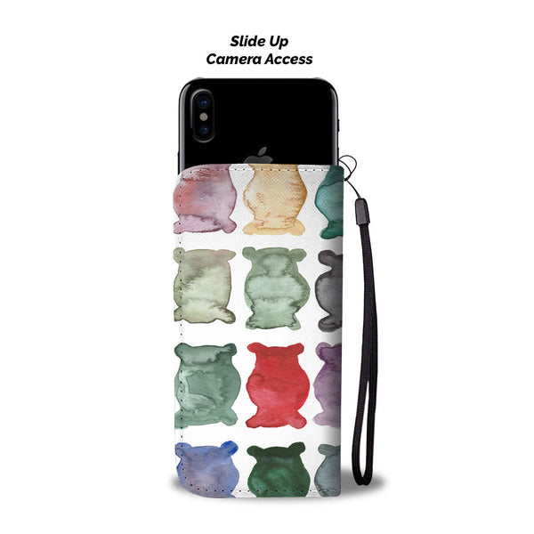 Name Tag Abstract Premium Watercolor Print Pattern Designer Wallet Cell Phone Case-Wallet Case-Heidi Kimura Art LLC