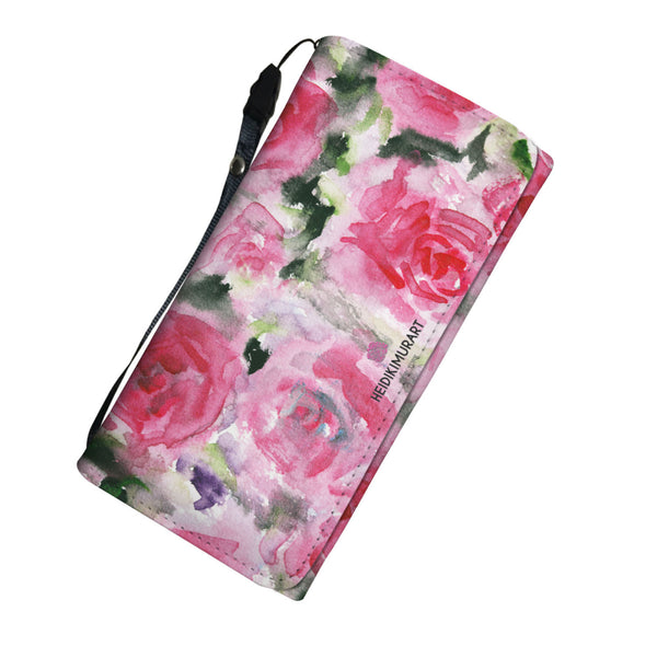 Pink Rose Girlie Floral Flower Print Large Designer's Choice Women's Wallet-Womens Wallet-Heidi Kimura Art LLC