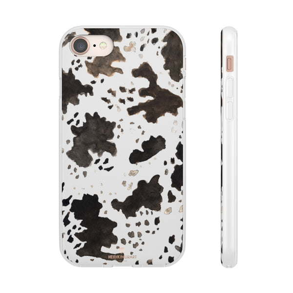 Cow Print Slim Flexible Wireless Charging Friendly iPhone Samsung Flexi Phone Cases-Phone Case-iPhone 8-Heidi Kimura Art LLC