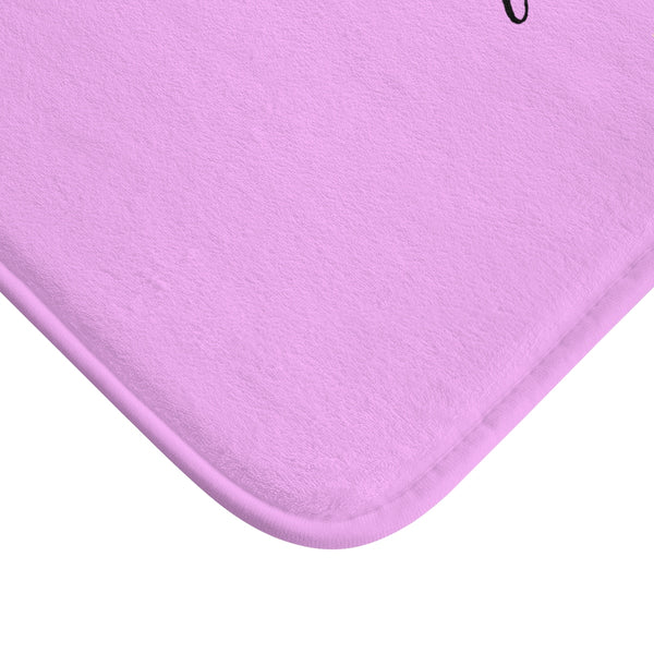Pink "Character Is How You Treat Those Who Can Do Nothing For You" Inspirational Quote Bath Mat- Printed in USA-Bath Mat-Heidi Kimura Art LLC