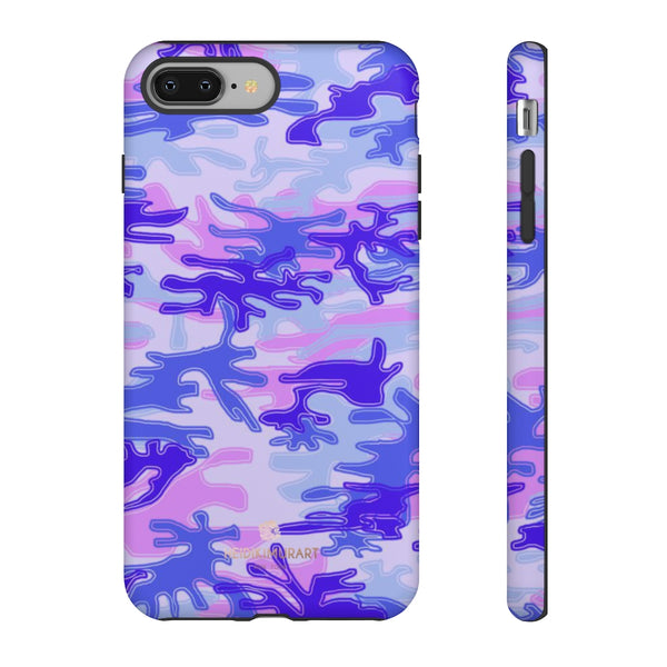 Pastel Purple Camouflage Phone Case, Army Military Print Tough Designer Phone Case -Made in USA-Phone Case-Printify-iPhone 8 Plus-Matte-Heidi Kimura Art LLC