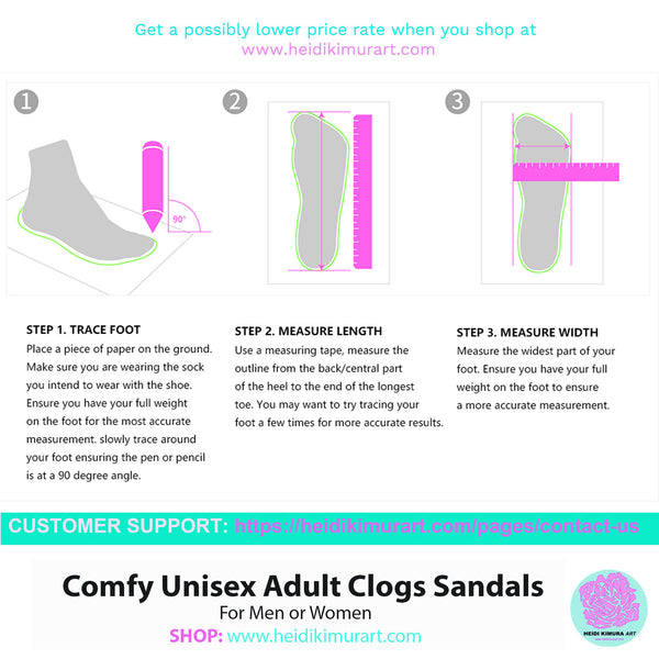 Bright Blue Color Unisex Clogs, Best Solid Blue Color Unisex Classic Lightweight Best Sandals For Men or Women