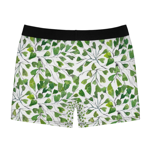 Green Maidenhair Men's Boxer Briefs, Tropical Fern Leaf Print Underwear For Men-All Over Prints-Printify-Heidi Kimura Art LLC