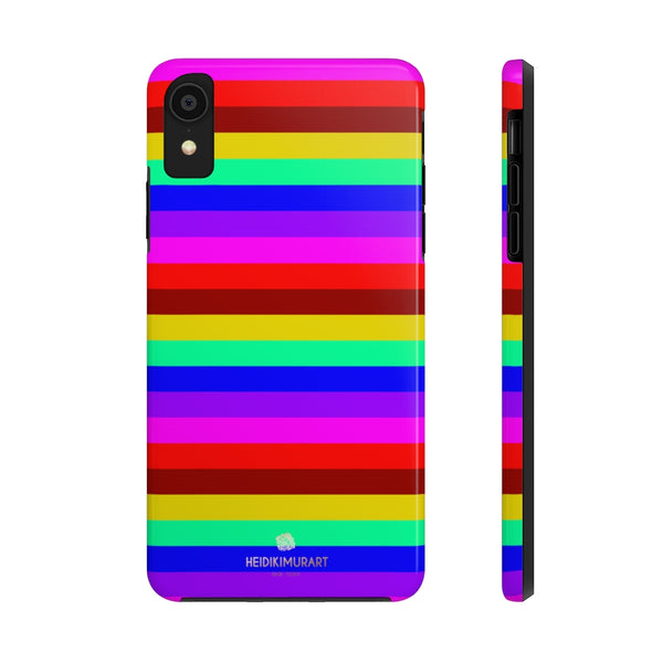 Gay Pride Colourful iPhone Case, Case Mate Tough Samsung Galaxy Phone Cases-Phone Case-Printify-iPhone XR-Heidi Kimura Art LLC