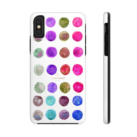 Polka Dots Print Designer Case Mate Tough Phone Cases- Made in USA - Heidikimurart Limited 