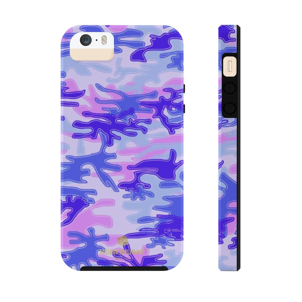 Purple Pink Camo Print iPhone Case, Army Camoflage Case Mate Tough Phone Cases-Phone Case-Printify-iPhone 5/5s/5se Tough-Heidi Kimura Art LLC