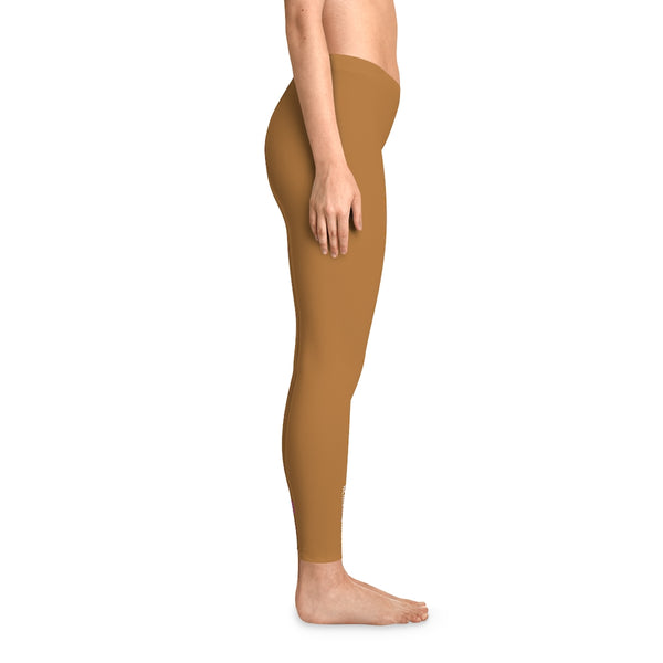 Light Brown Solid Color Tights, Brown Solid Color Designer Comfy Women's Fancy Dressy Cut &amp; Sew Casual Leggings - Made in USA (US Size: XS-2XL) Casual Leggings For Women For Sale, Fashion Leggings, Leggings Plus Size, Mid-Waist Fit Tights&nbsp;