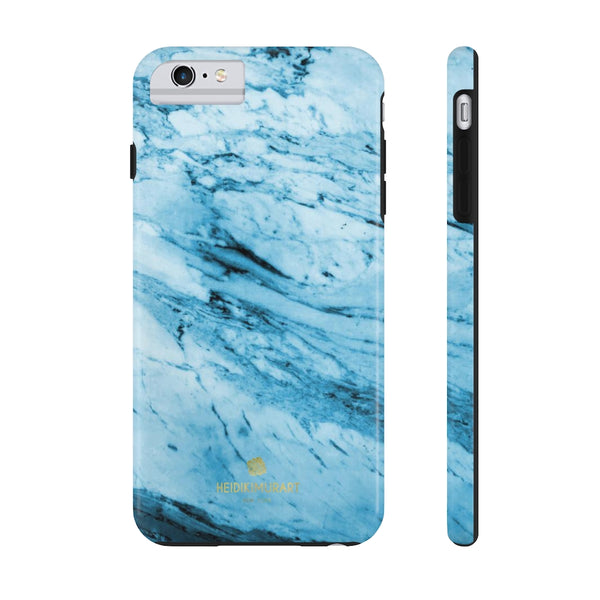 Blue Marble Print Phone Case, Designer Case Mate Tough Phone Cases-Made in USA - Heidikimurart Limited 