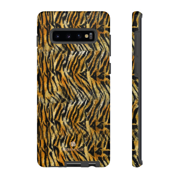 Tiger Striped Print Tough Cases, Designer Phone Case-Made in USA-Phone Case-Printify-Samsung Galaxy S10 Plus-Glossy-Heidi Kimura Art LLC