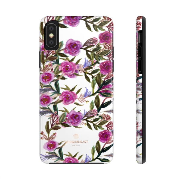 Purple Pink Rose Floral Phone Case, Flower Case Mate Tough Phone Cases-Made in USA - Heidikimurart Limited 