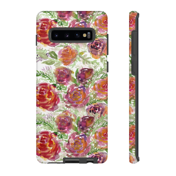 Pink Rose Floral Phone Case, Flower Print Tough Designer Phone Case -Made in USA-Phone Case-Printify-Samsung Galaxy S10 Plus-Glossy-Heidi Kimura Art LLC