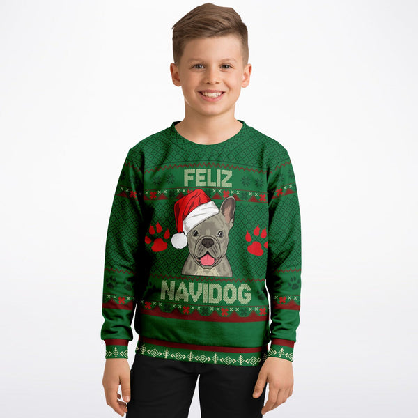 French Bulldog Kid's Christmas Sweatshirt