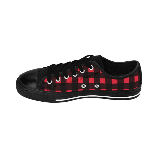 Red Buffalo Print Women's Sneakers