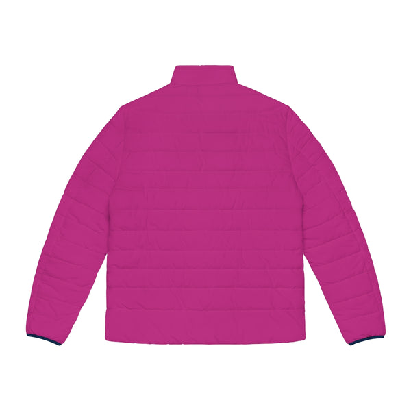 Hot Pink Color Men's Jacket, Best Men's Puffer Jacket