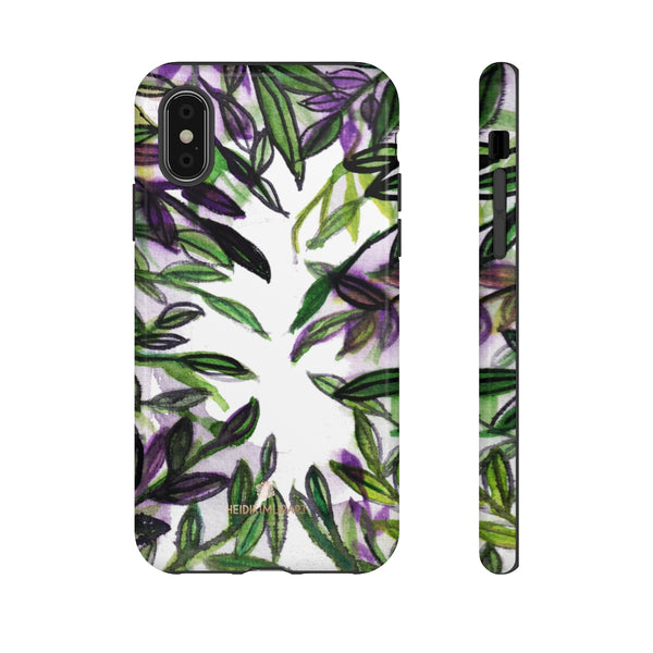 Tropical Leave Print Tough Cases, Designer Phone Case-Made in USA-Phone Case-Printify-iPhone XS-Glossy-Heidi Kimura Art LLC