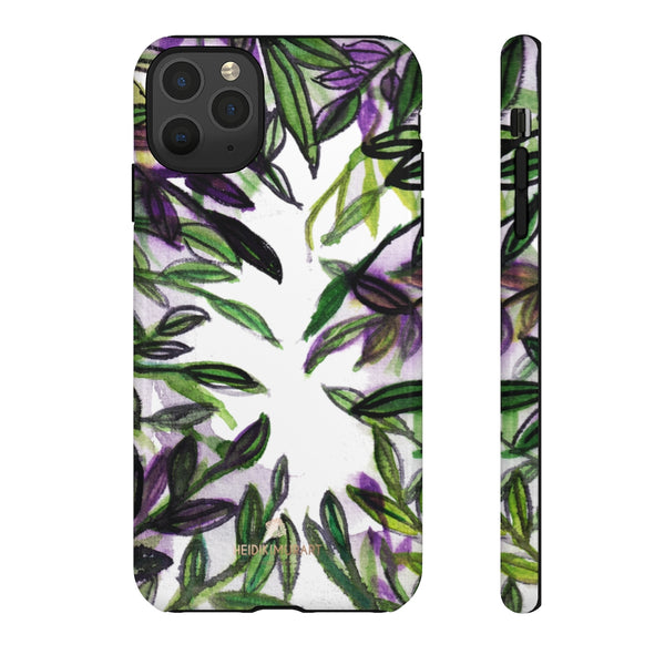 Tropical Leave Print Tough Cases, Designer Phone Case-Made in USA-Phone Case-Printify-iPhone 11 Pro Max-Glossy-Heidi Kimura Art LLC