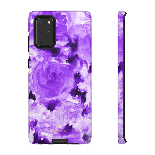 Purple Floral Rose Phone Case, Roses Floral Print Tough Designer Phone Case -Made in USA-Phone Case-Printify-Samsung Galaxy S20+-Glossy-Heidi Kimura Art LLC