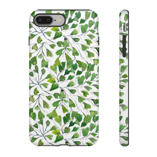 Green Maidenhair Fern Tough Cases, Leaf Print Phone Case-Phone Case-Printify-iPhone 8 Plus-Glossy-Heidi Kimura Art LLC