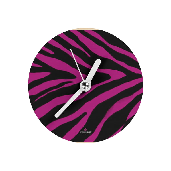 Pink Zebra Fun Wall Clocks