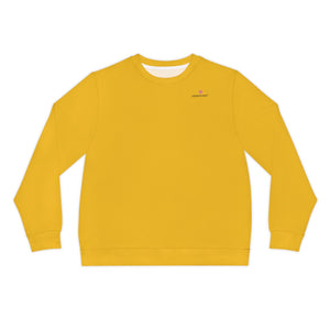 Yellow Color Lightweight Men's Sweatshirt, Solid Color Men's Shirt