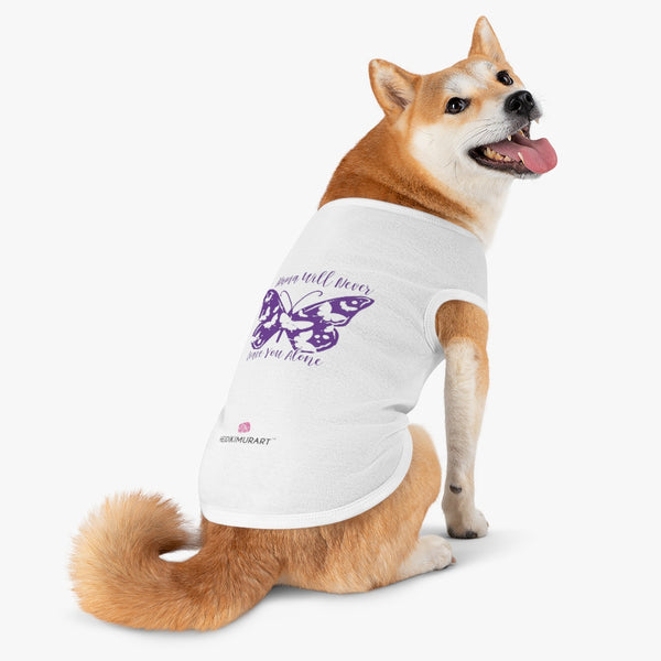 Best Pet Tank Top For Dog/ Cat, Mother Will Never Leave Your Alone, Purple Butterfly Lovely Heart Mom Premium Cotton Pet Clothing For Cat/ Dog Moms, For Medium, Large, Extra Large Dogs/ Cats, (Size: M, L, XL)-Printed in USA, Tank Top For Dogs Puppies Cats, Dog Tank Tops, Dog Clothes, Dog Cat Suit/ Tshirt, T-Shirts For Dogs, Dog, Cat Tank Tops, Pet Clothing, Pet Tops, Dog Outfit Shirt, Dog Cat Sweater, Gift Dog Cat Mom Dad, Pet Dog Fashion 