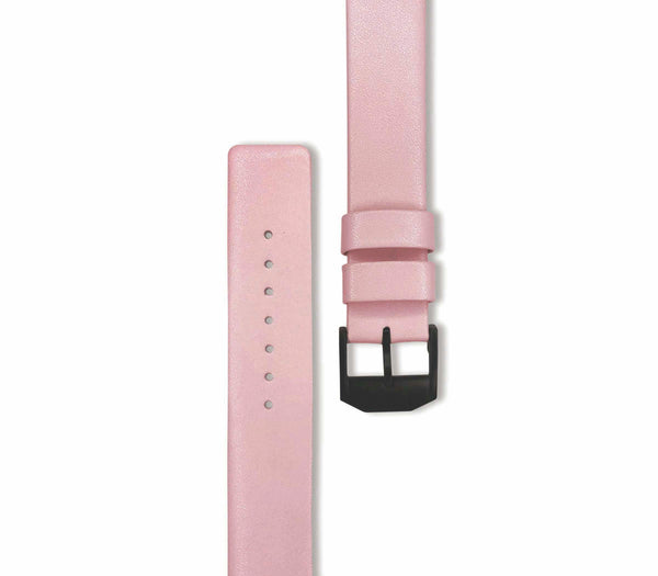 Genuine Leather or Stainless Steel Designer Premium Watch Band Strap For Watches-Watch Band-Mens 40mm-Pink Leather w/ Black Hardware-Heidi Kimura Art LLC