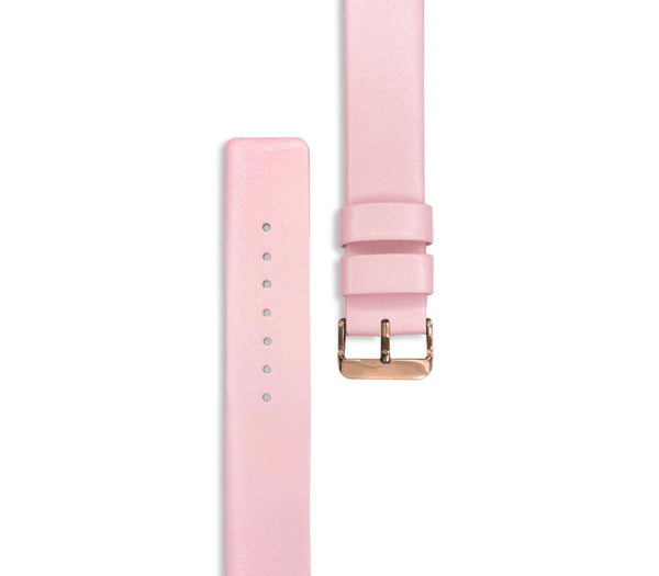 Genuine Leather or Stainless Steel Designer Premium Watch Band Strap For Watches-Watch Band-Mens 40mm-Pink Leather w/ Rose Gold Hardware-Heidi Kimura Art LLC