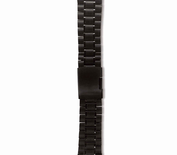 Genuine Leather or Stainless Steel Designer Premium Watch Band Strap For Watches-Watch Band-Mens 40mm-Black Metal Link-Heidi Kimura Art LLC
