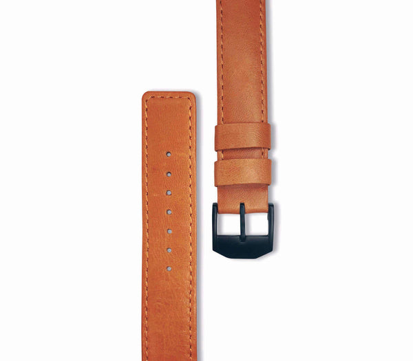 Genuine Leather or Stainless Steel Designer Premium Watch Band Strap For Watches-Watch Band-Mens 40mm-Brown Leather w/ Black Hardware-Heidi Kimura Art LLC
