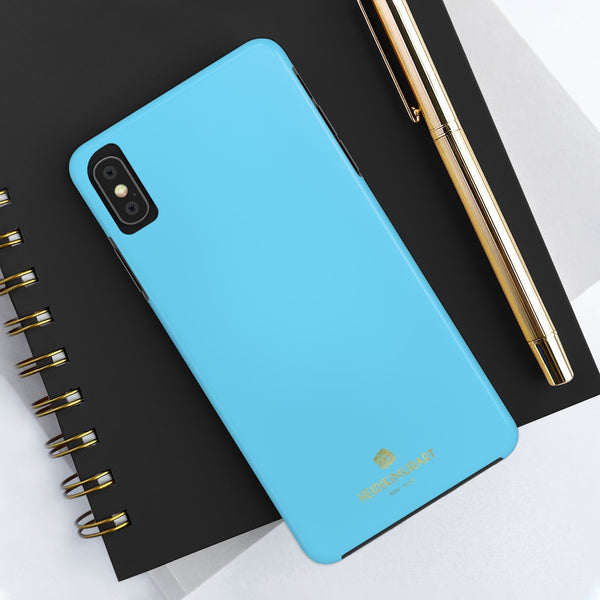 Blue Solid Color Phone Case, Modern Case Mate Tough Phone Cases-Made in USA - Heidikimurart Limited 