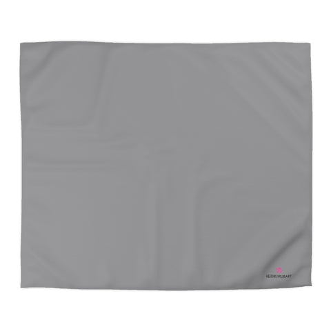 Ash Grey Color Duvet Cover,  Solid Color Best Microfiber Duvet Cover