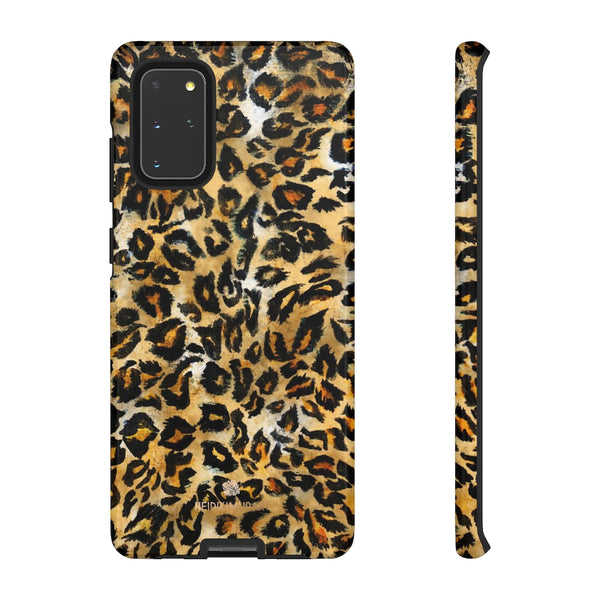 Brown Leopard Tough Cases, Animal Print Best Designer Phone Case-Made in USA-Phone Case-Printify-Samsung Galaxy S20+-Glossy-Heidi Kimura Art LLC