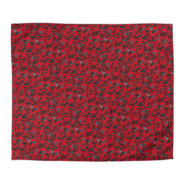 Red Floral Microfiber Duvet Cover