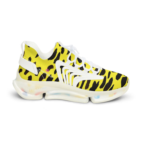 Yellow Cheetah Print Men's Shoes, Cheetah Animal Print Best Comfy Men's Mesh-Knit Designer Premium Laced Up Breathable Comfy Sports Sneakers Shoes (US Size: 5-12) Mesh Athletic&nbsp;Shoes, Mens Mesh Shoes,&nbsp;Mesh Shoes Men,&nbsp;Men's Classic Low Top Mesh Sneaker, Men's Breathable Mesh Shoes, Mesh Sneakers Casual Shoes&nbsp;