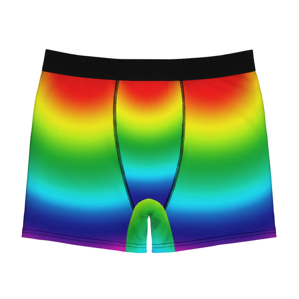 Colorful Rainbow Men's Boxer Briefs, Gay Pride Sexy Underwear-All Over Prints-Printify-Heidi Kimura Art LLC