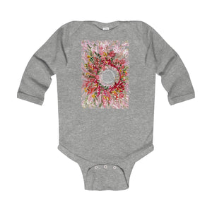 Fall Infant Long Sleeve Bodysuit, Classic Fit Baby's Clothes - Made in UK (UK Size: 6M-24M)-Infant Long Sleeve Bodysuit-Heather-18M-Heidi Kimura Art LLC