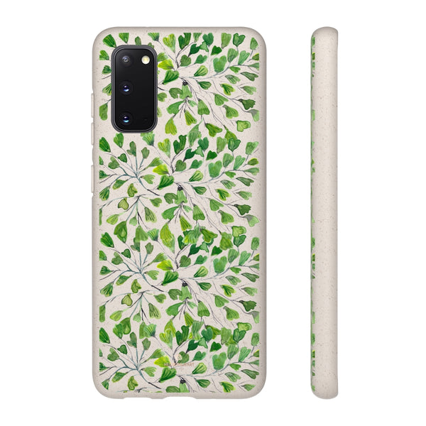 Green Clover Leaf Biodegradable Case, Eco-Friendly Compostable Slim Lightweight Phone Case-Phone Case-Printify-Samsung Galaxy S20-Heidi Kimura Art LLC