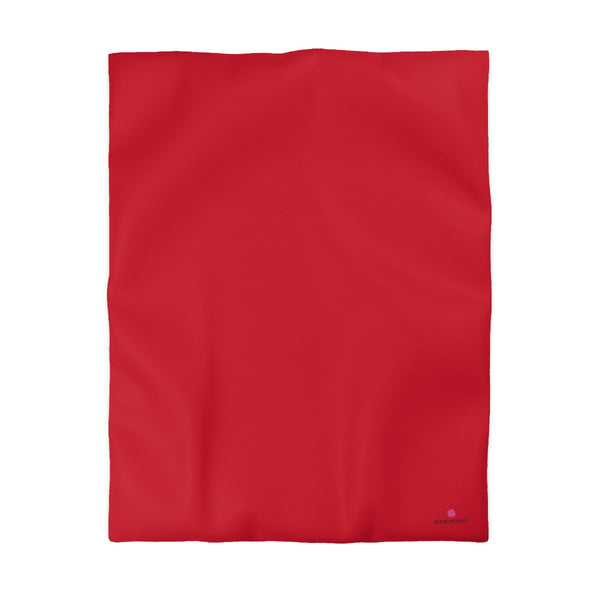 Wine Red Color Duvet Cover,  Solid Color Best Microfiber Duvet Cover