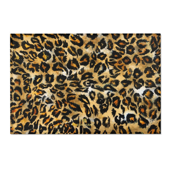 Leopard Animal Print Designer 24x36, 36x60, 48x72 inches Area Rugs - Printed in USA-Area Rug-36" x 24"-Heidi Kimura Art LLC