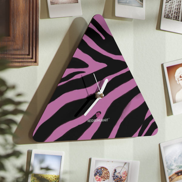 Pink Zebra Print Fun Wall Clocks