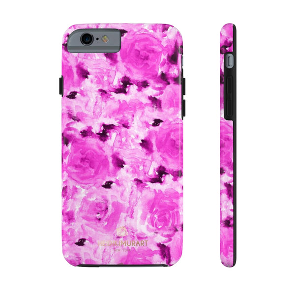 Pink Rose Phone Case, Floral Print Flower Case Mate Tough Phone Cases-Made in USA - Heidikimurart Limited 