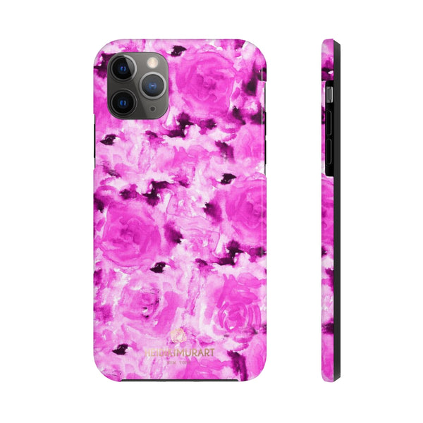 Pink Rose Phone Case, Floral Print Flower Case Mate Tough Phone Cases-Made in USA - Heidikimurart Limited 