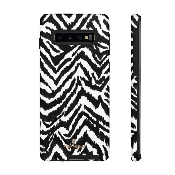 White Tiger Stripe Phone Case, Animal Print Best Tough Designer Phone Case -Made in USA-Phone Case-Printify-Samsung Galaxy S10-Glossy-Heidi Kimura Art LLC