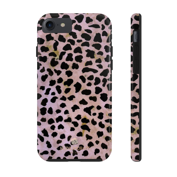 Pink Brown Cheetah Print Phone Case, Animal Print Case Mate Tough Phone Cases-Made in USA - Heidikimurart Limited 